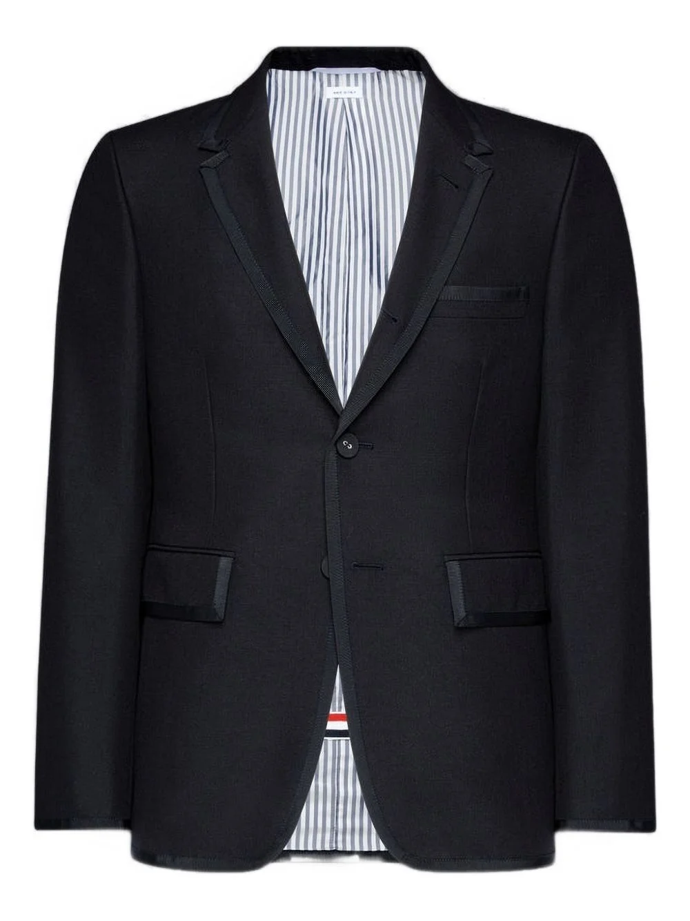 three-button wool blazer - 1