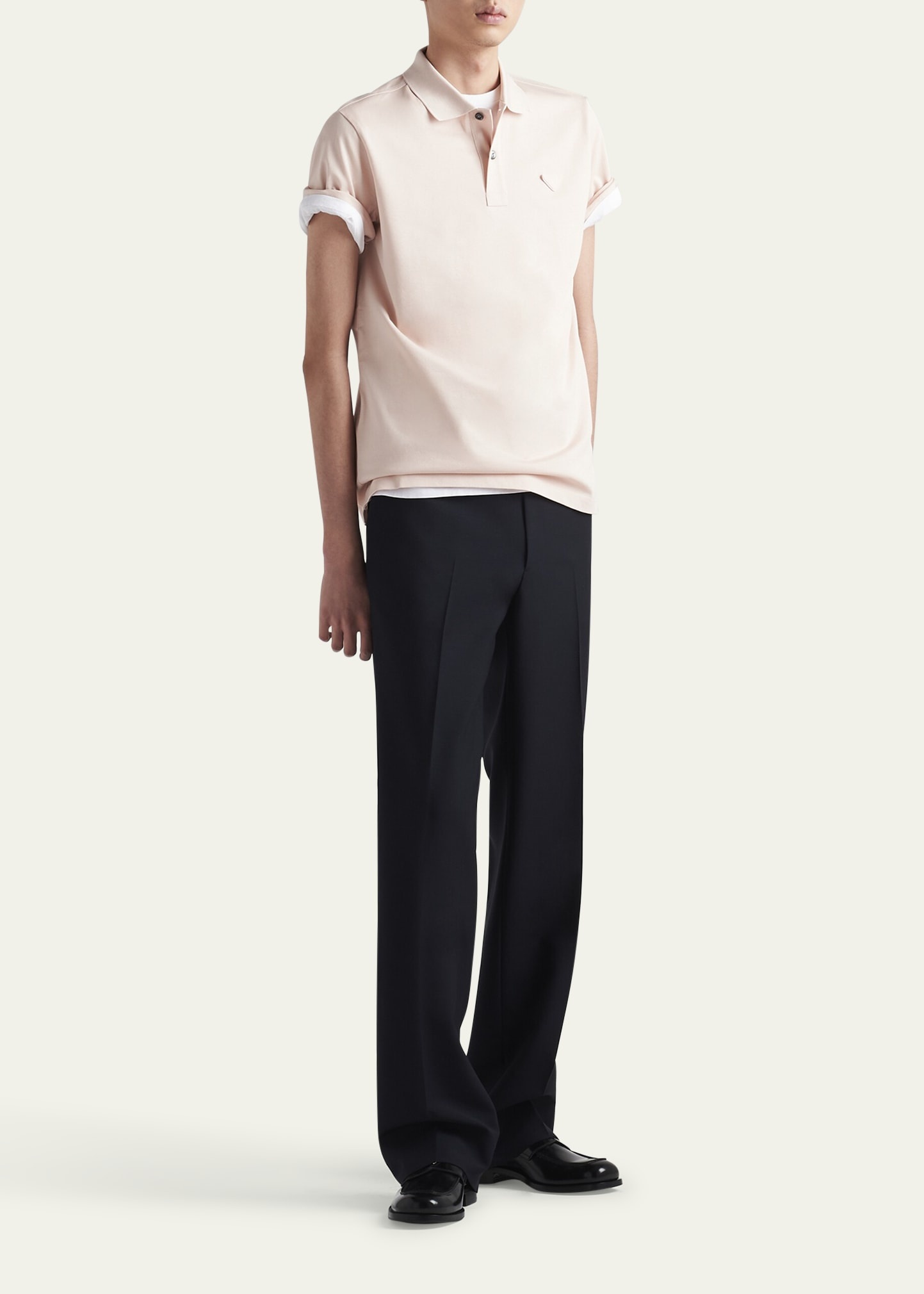 Men's Slim Pique Knit Logo Polo - 2