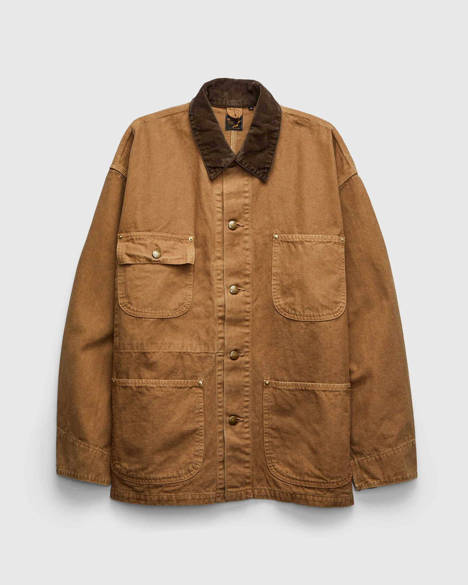 Relaxed Fit Canvas Coverall in Brown - 1