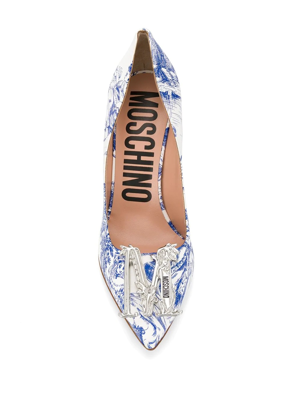 printed baroque M pumps - 4