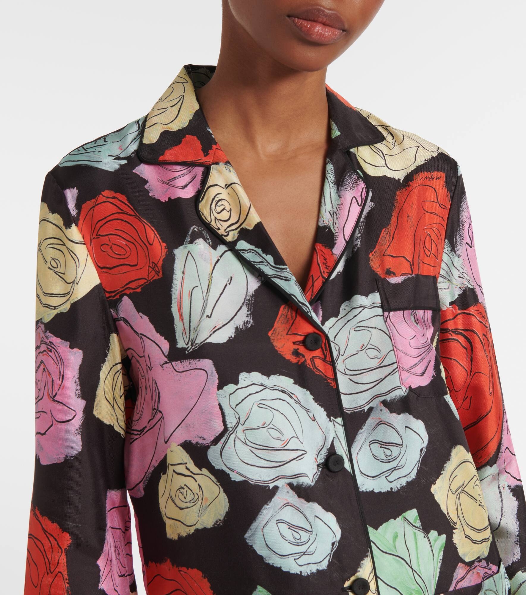 Floral silk shirt - 4