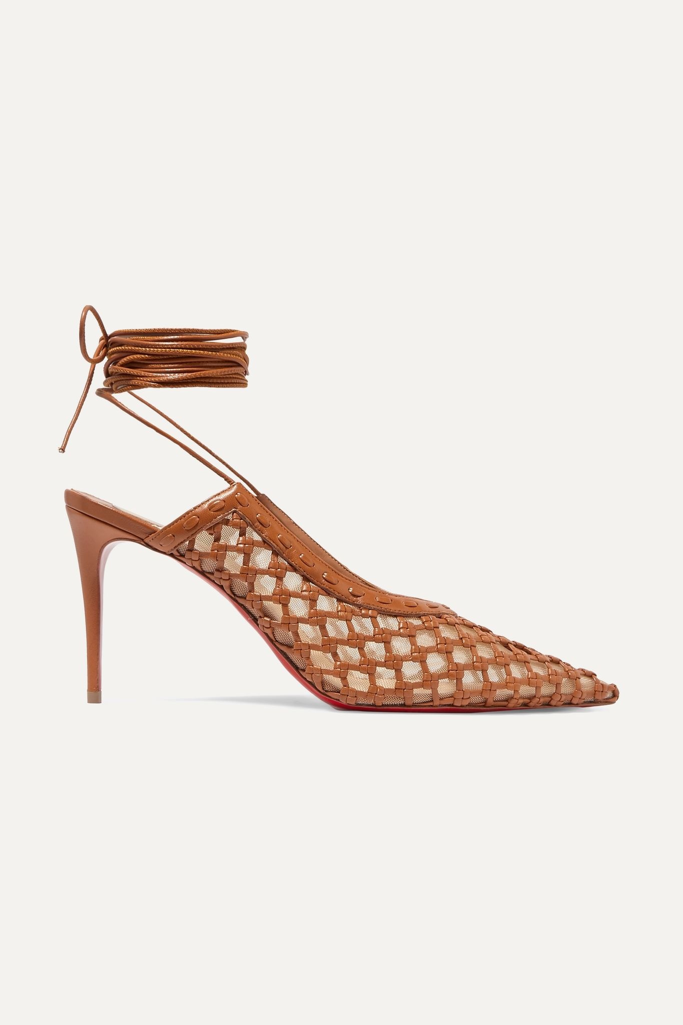 + Roland Mouret Cage and Curry mesh and woven leather pumps - 1