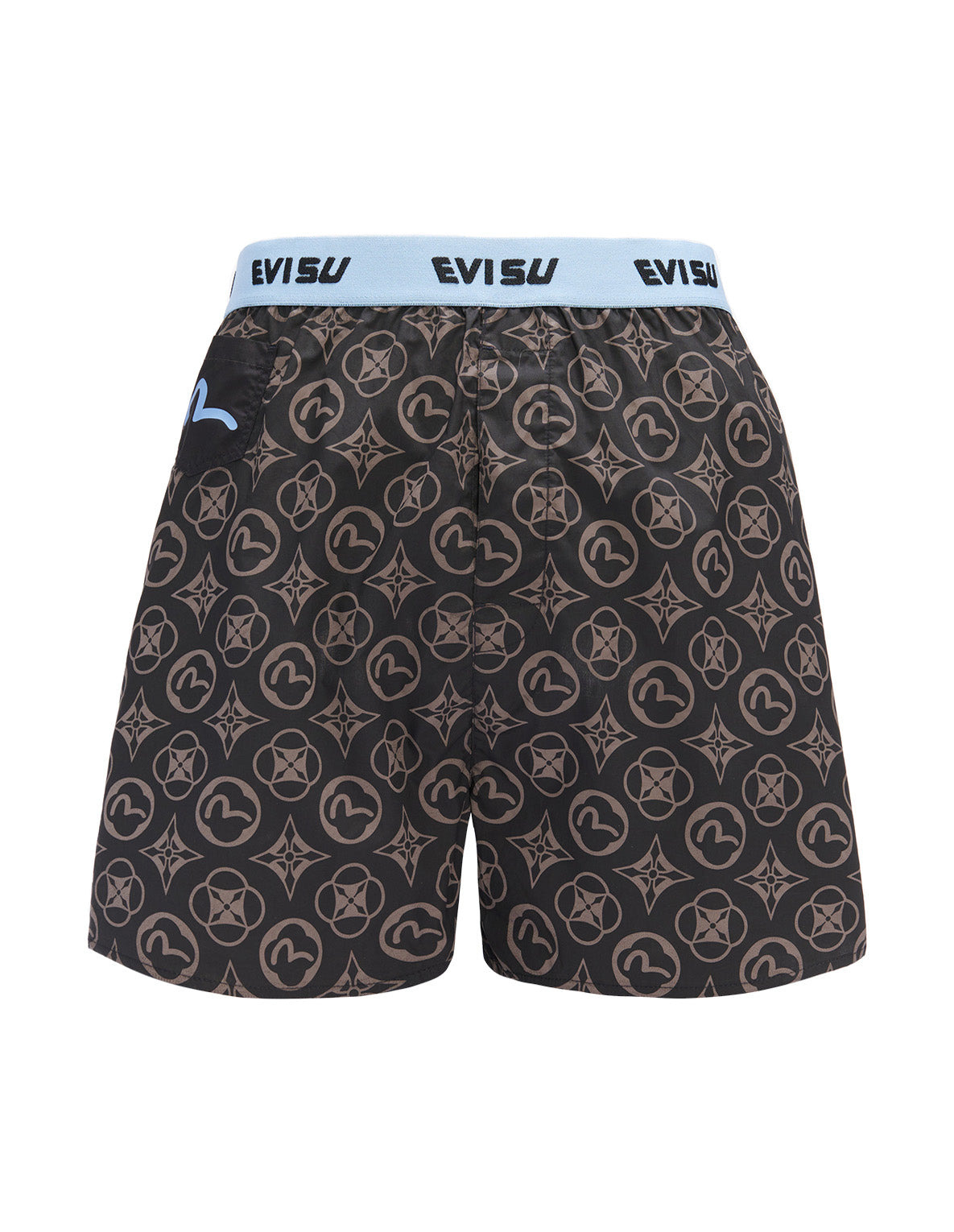ALLOVER KAMON AND SEAGULL PRINT BOXER SHORTS - 6