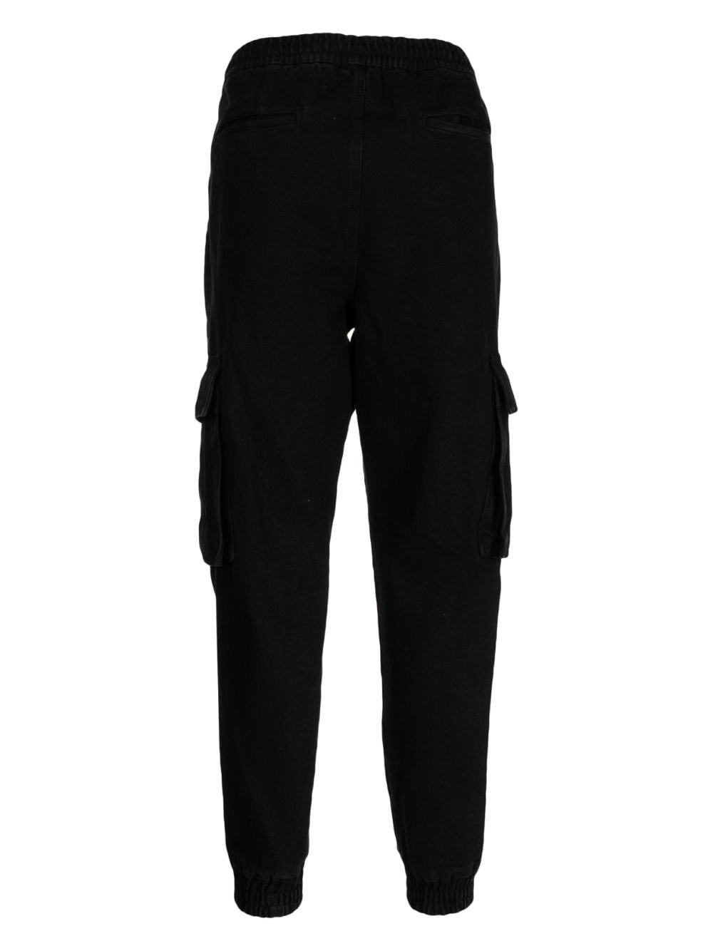 drawstring cotton tapered trousers - 2