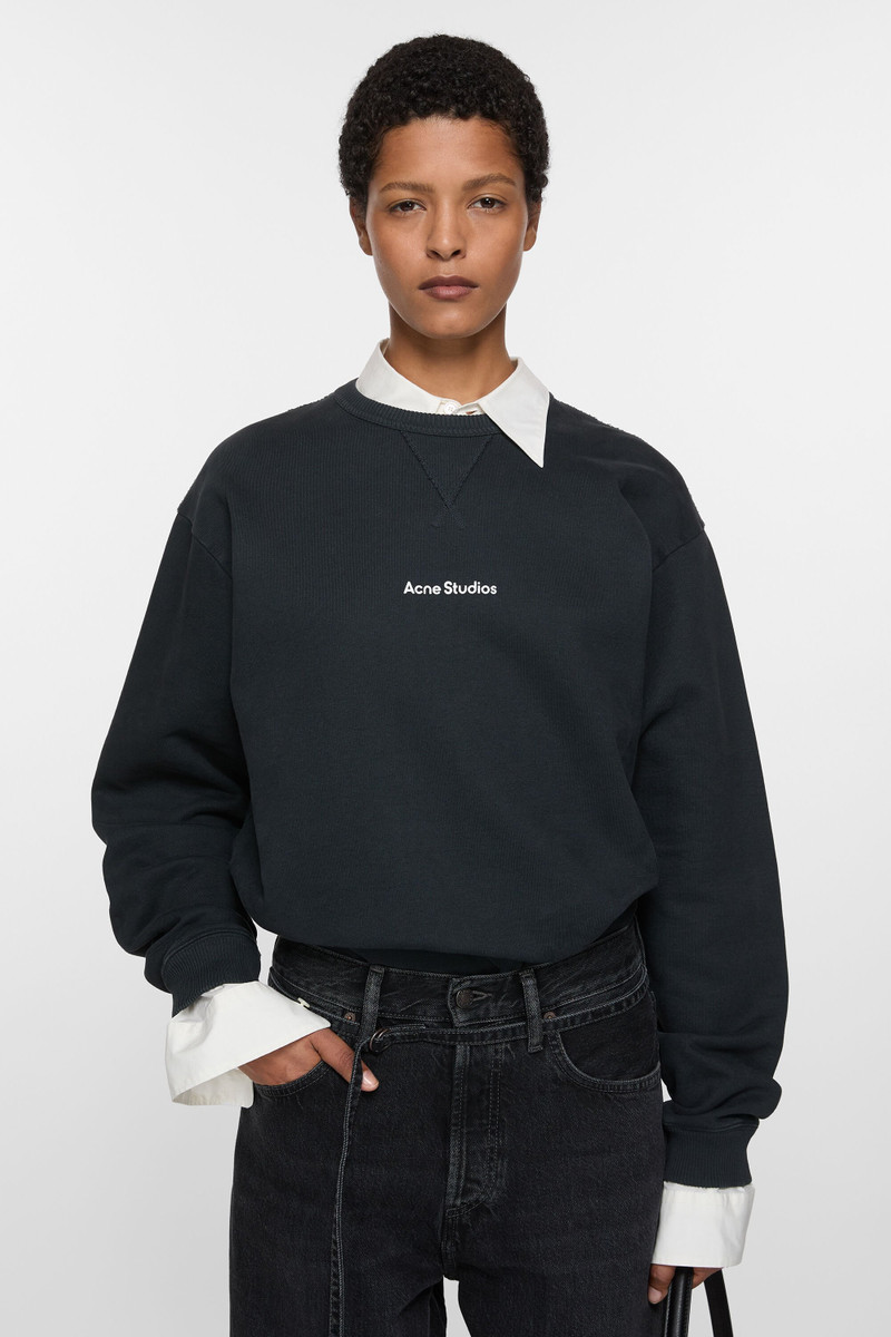 Acne Studios Logo stamp sweater - Black outlook