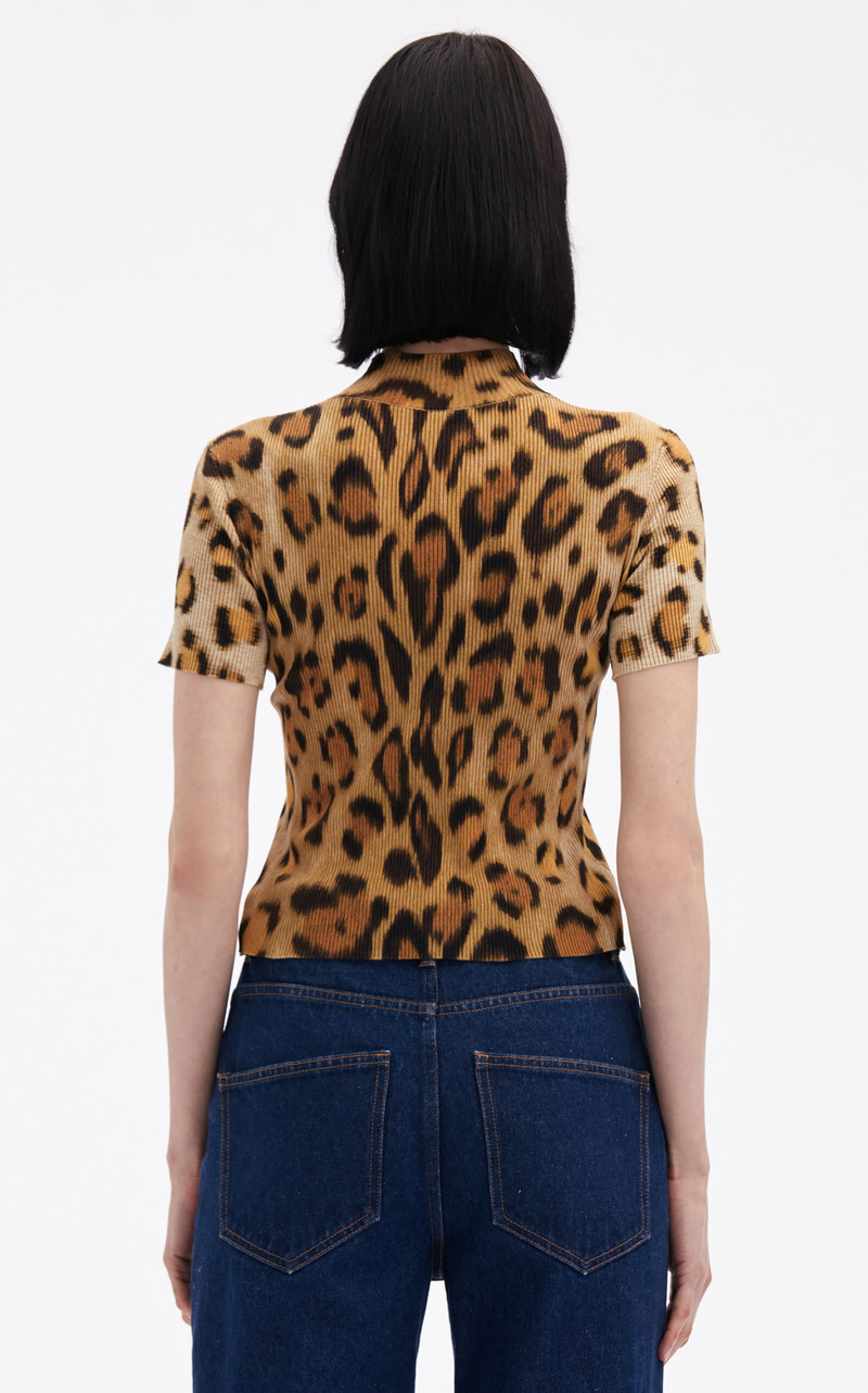 Jaguar Knit Silk-Blend Pullover animal 7