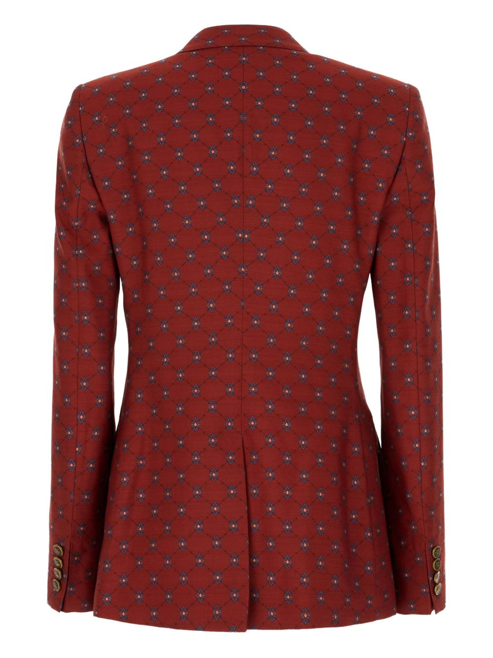 geometric-pattern double-breasted blazer - 2