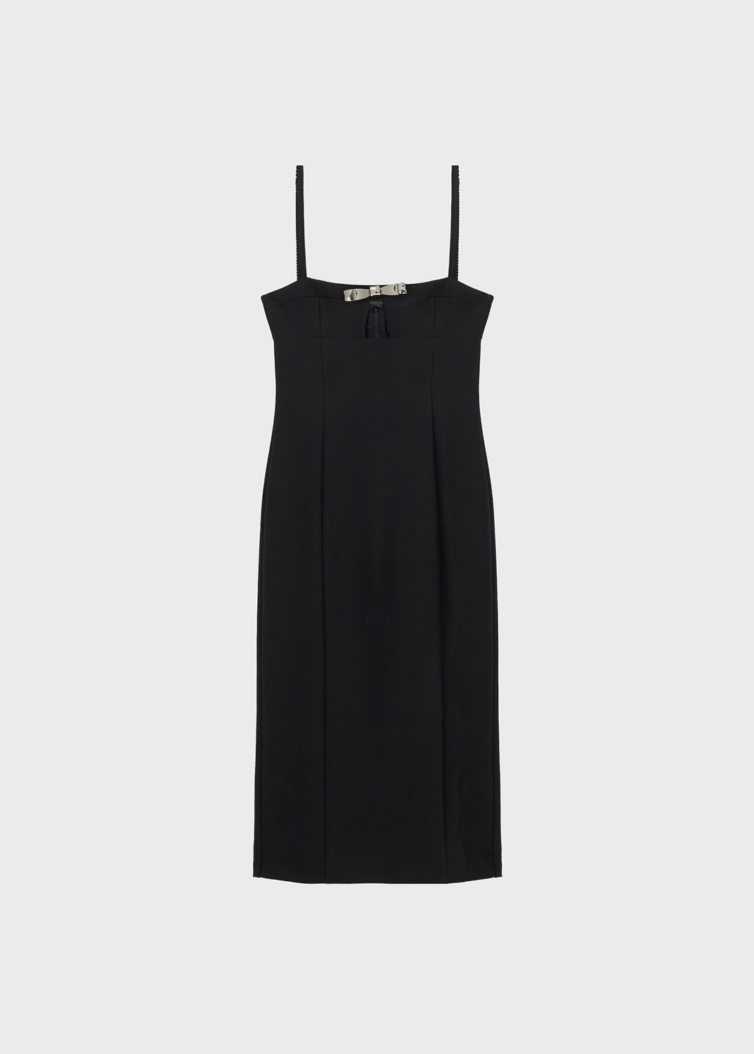 JERSEY COMPACT MIDI DRESS WITH BIJOUX PIN - 1