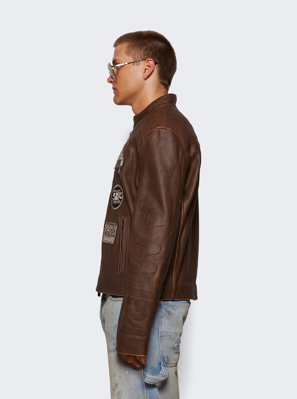 Patch Racer Jacket Walnut Brown - 3