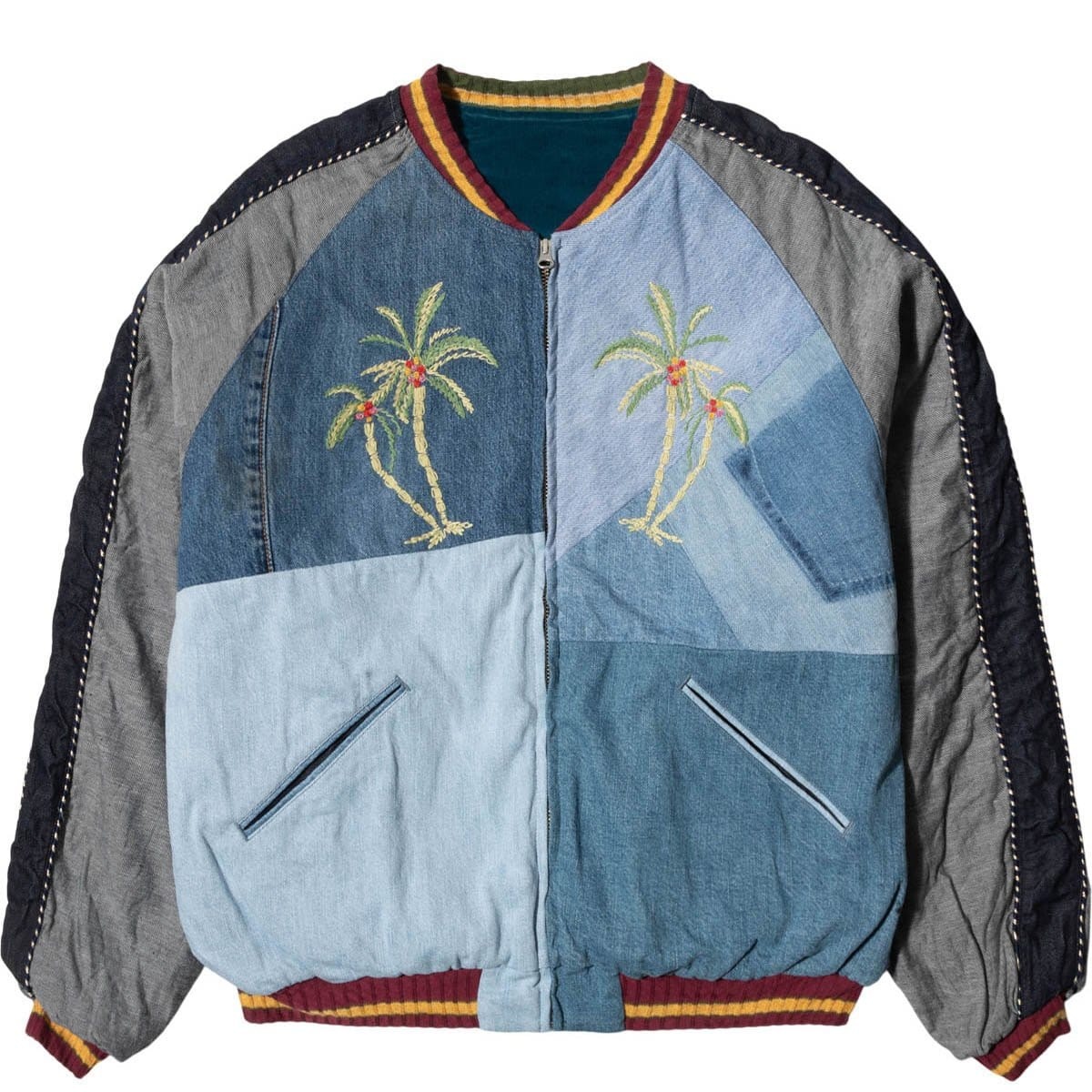 DENIM RECONSTRUCT SOUVENIR JACKET - 1