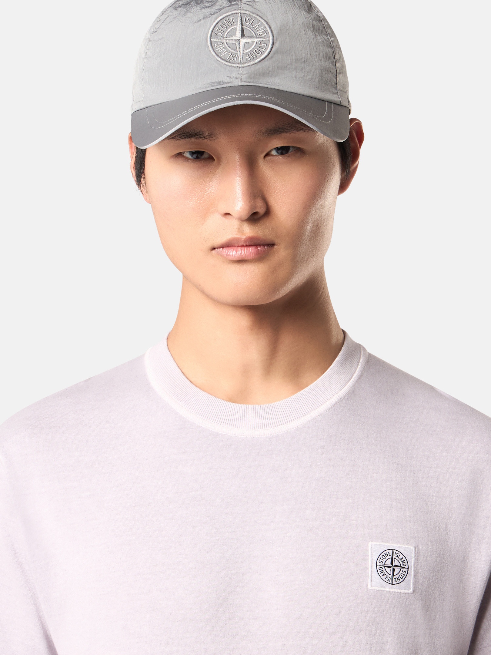 STONE ｜ (2100237 Organic Cotton Jersey 'FISSATO' Desert Slim-fit short-sleeve T-shirt with Compass patch
