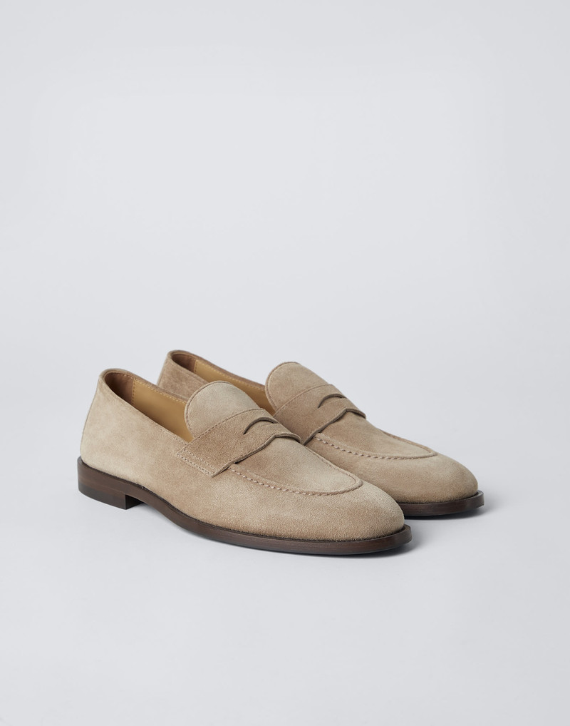 Suede penny loafers 1