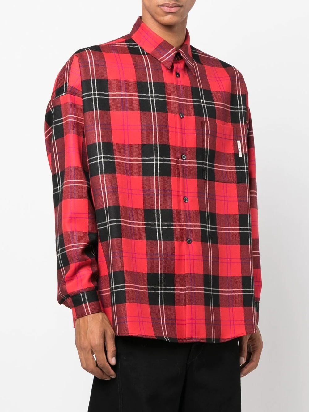 tartan button-down shirt - 3