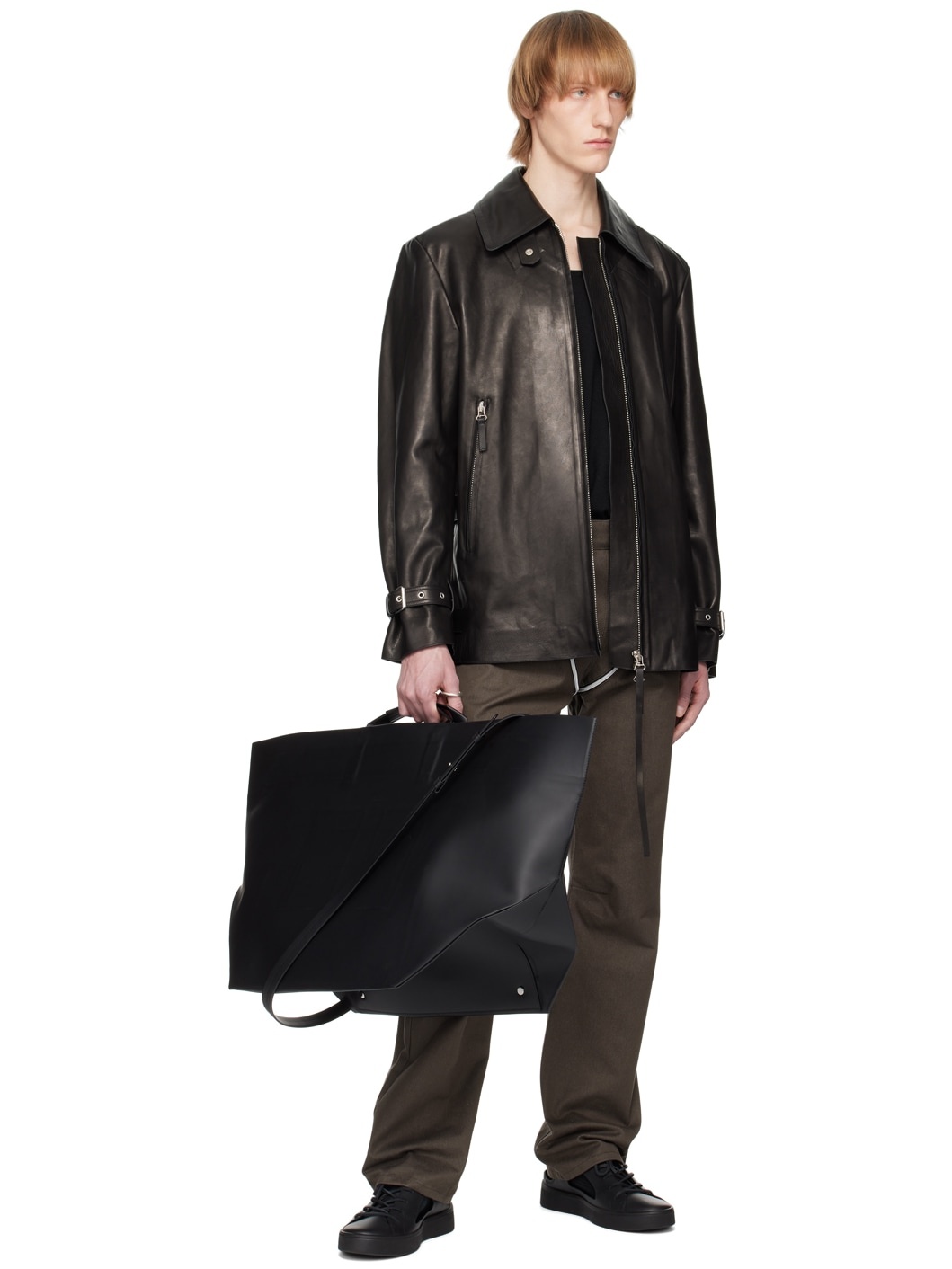 Black Kostas Murkudis Edition Leather Jacket - 4
