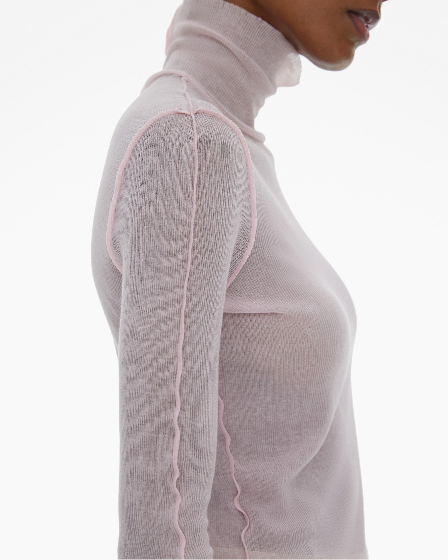 SHEER TURTLENECK TEE - 6