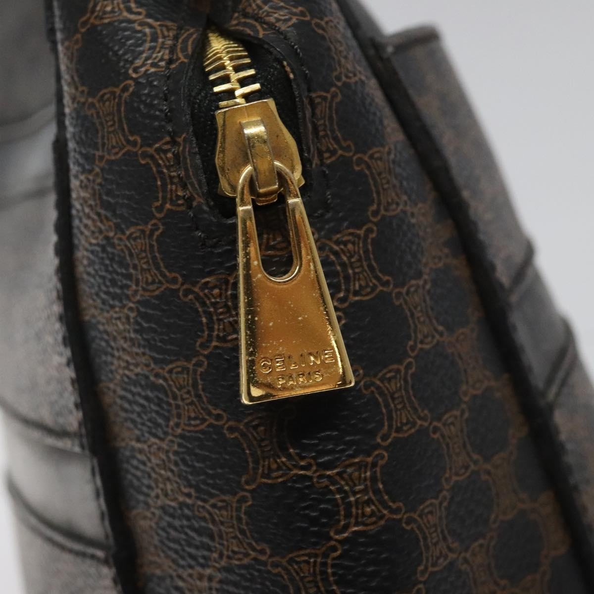 CELINE Macadam Canvas Hand Bag Pvc Leather Black - 10