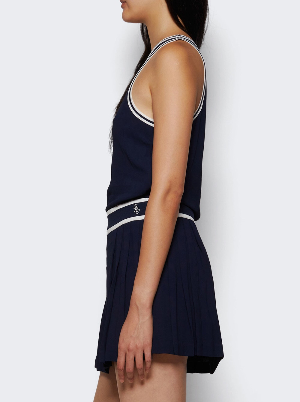 Phoebe Dress Navy And White - 3