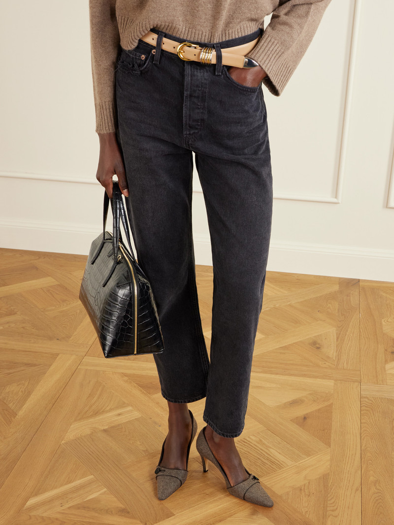 Manolo Blahnik Lulamae 70 Leather-trimmed Tweed Pumps outlook