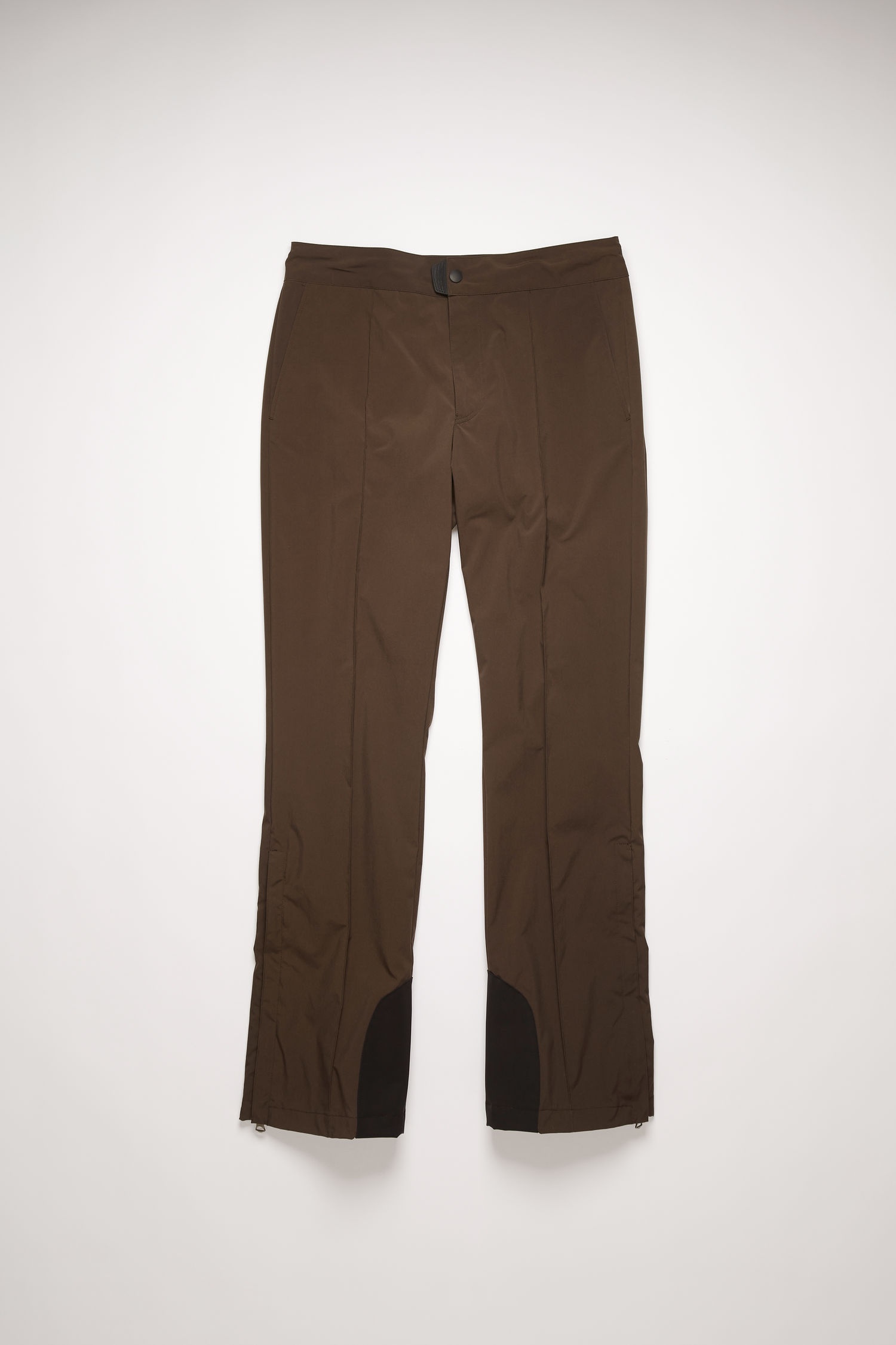 Technical side-zip trousers cacao brown - 1