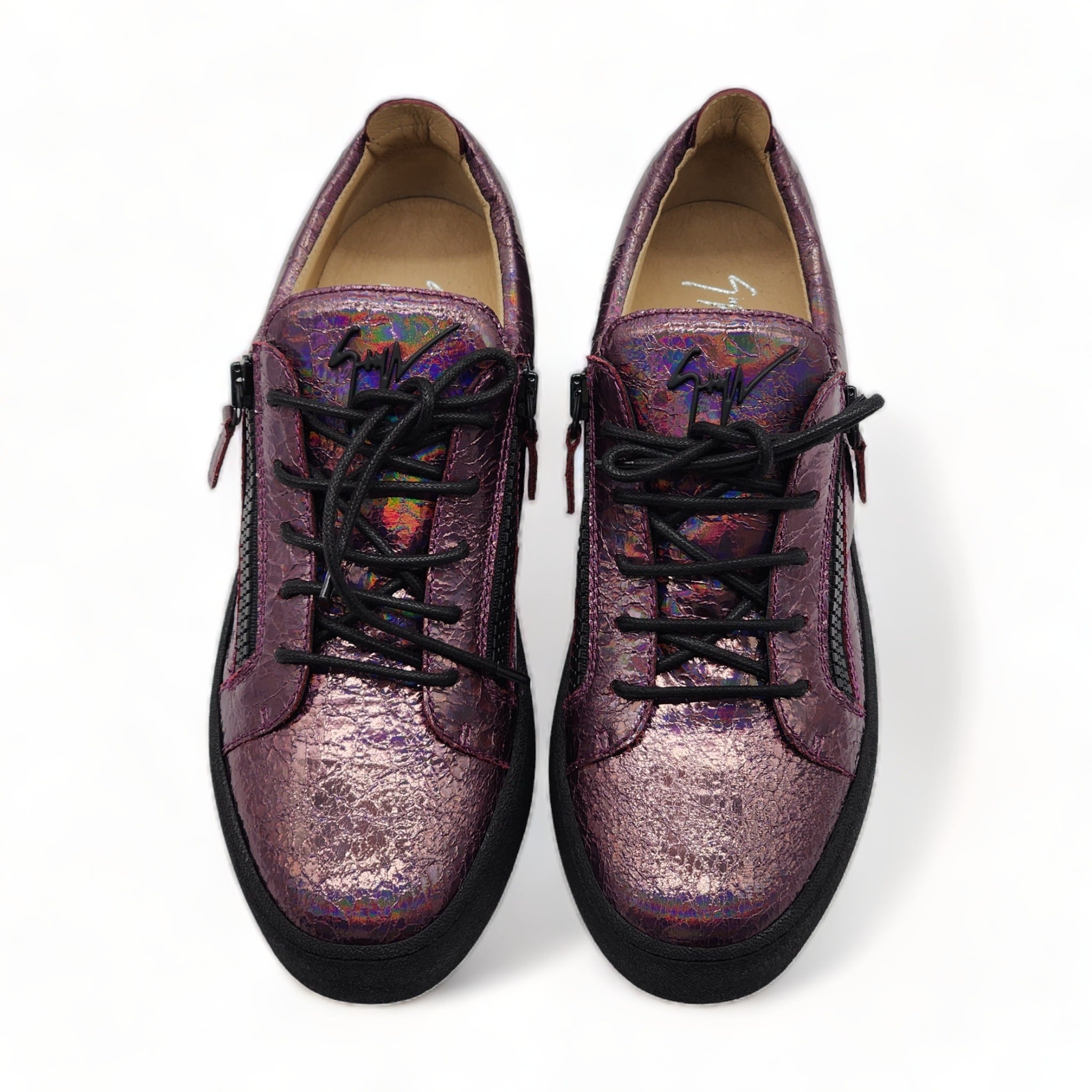Giuseppe Zanotti Birel Metallic Leather Sneakers _ purple - 3