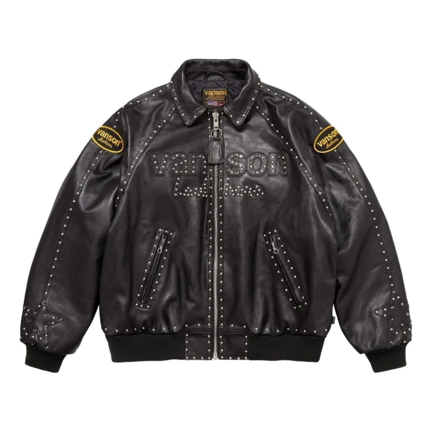Supreme FW25 Vanson Leathers® b.b. Simon Jacket 'Black' SUP-FW25-018-BLK - 1