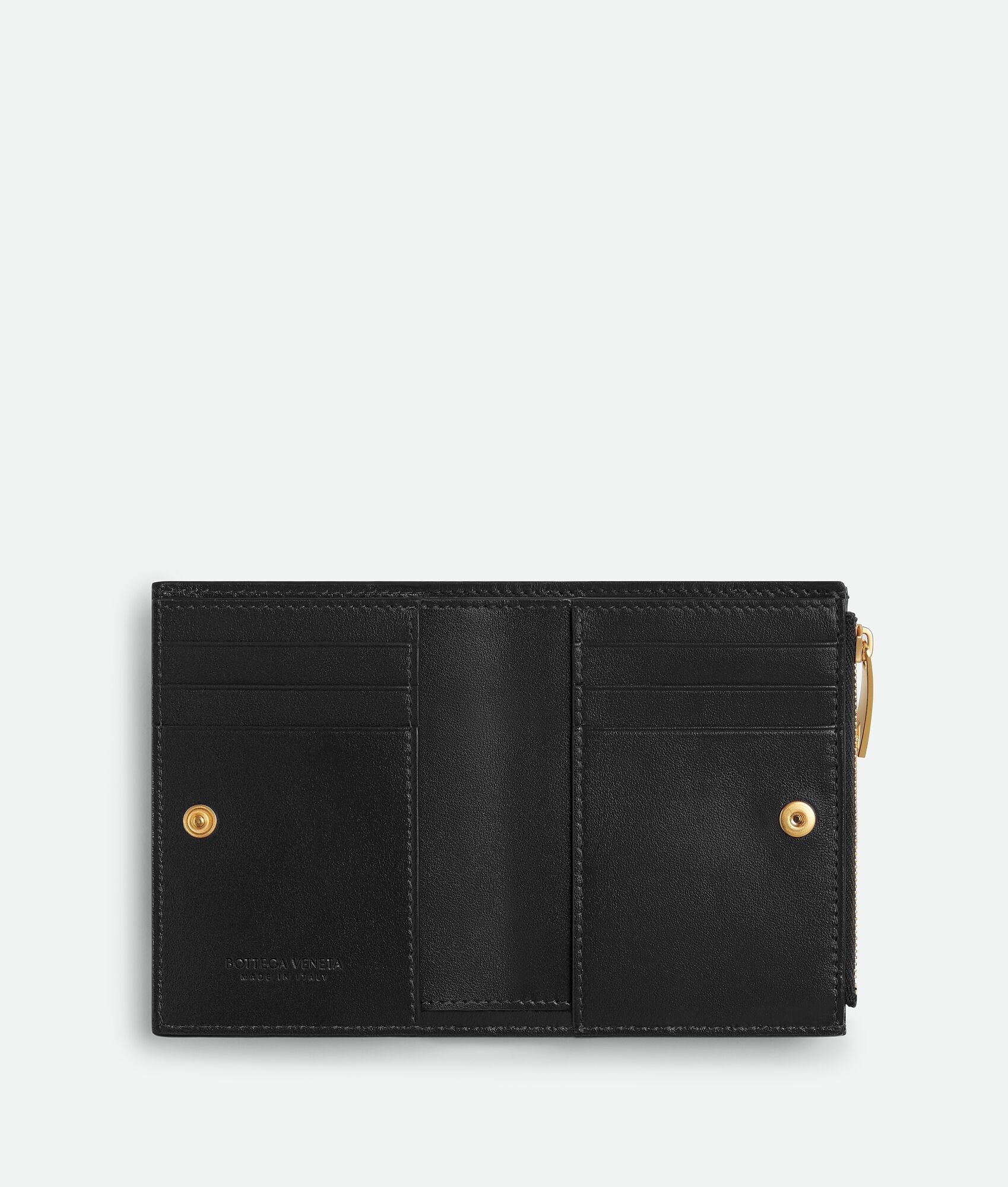 Small Intrecciato Bi-Fold Zip Wallet - 2