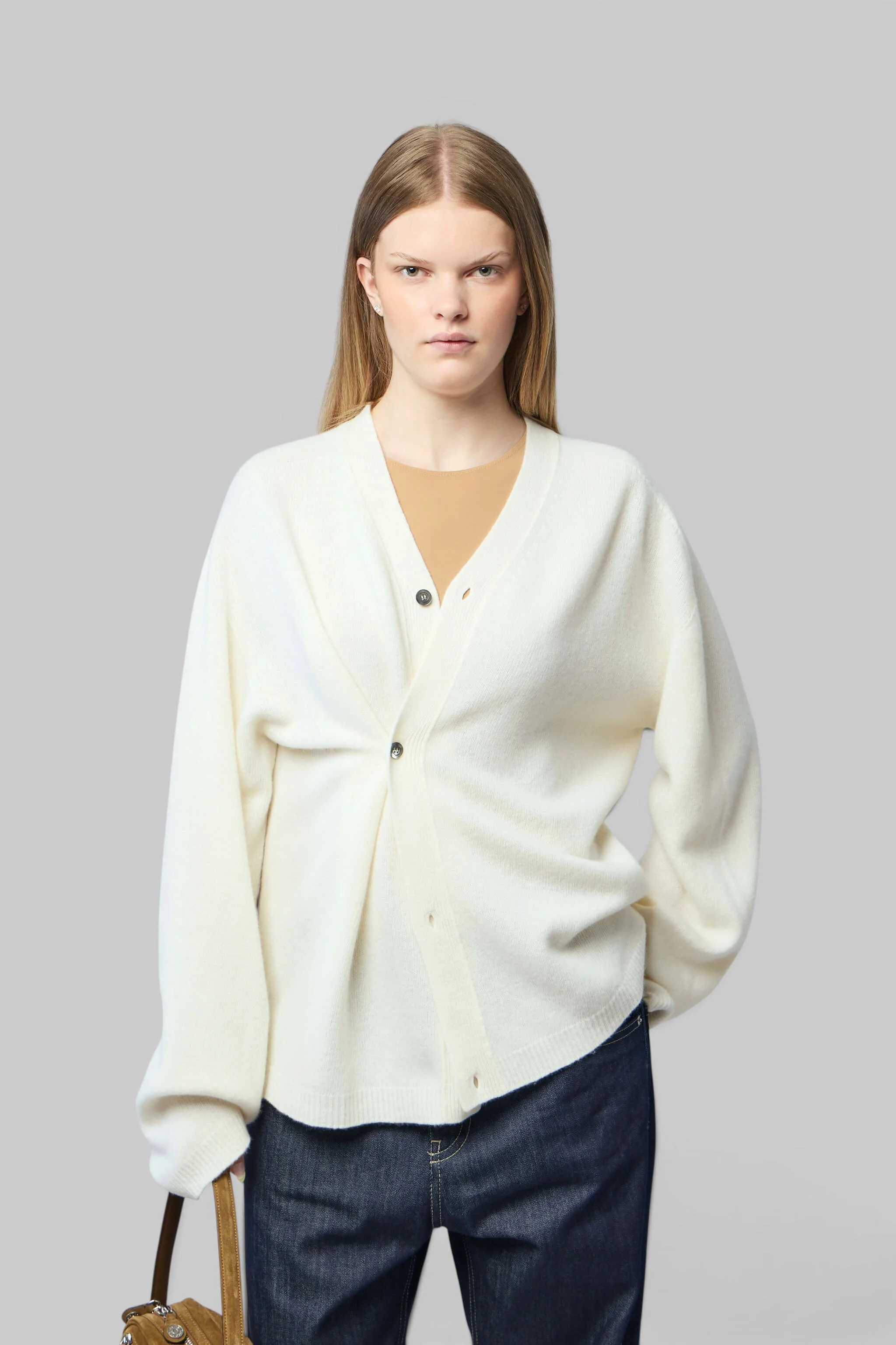 Cardigan V-neck Buttons - 1