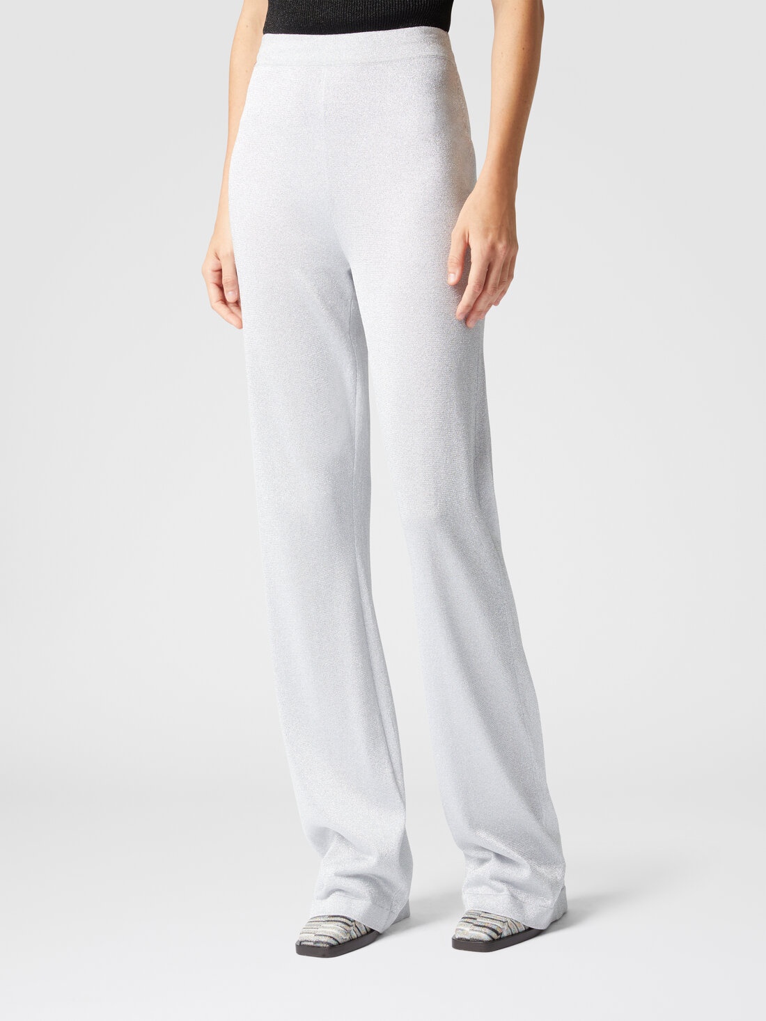 Straight trousers in lamé viscose - 5