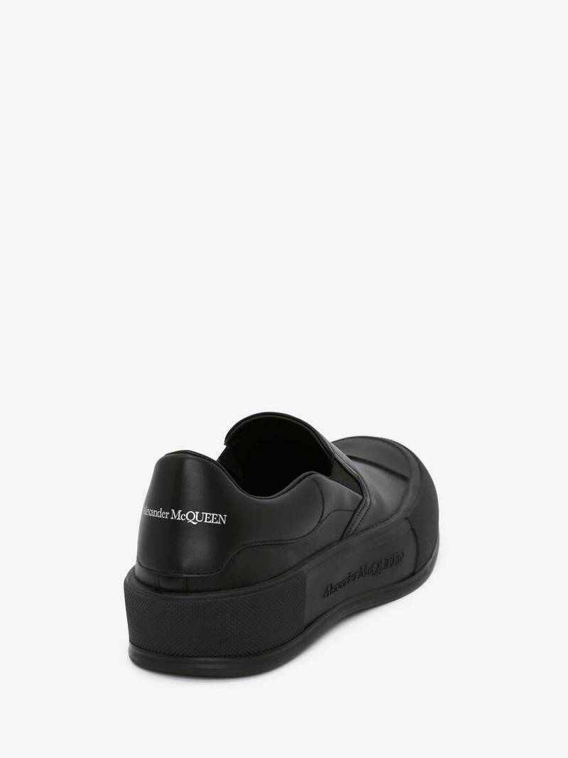Alexander McQueen Deck Skate Plimsoll in Black outlook