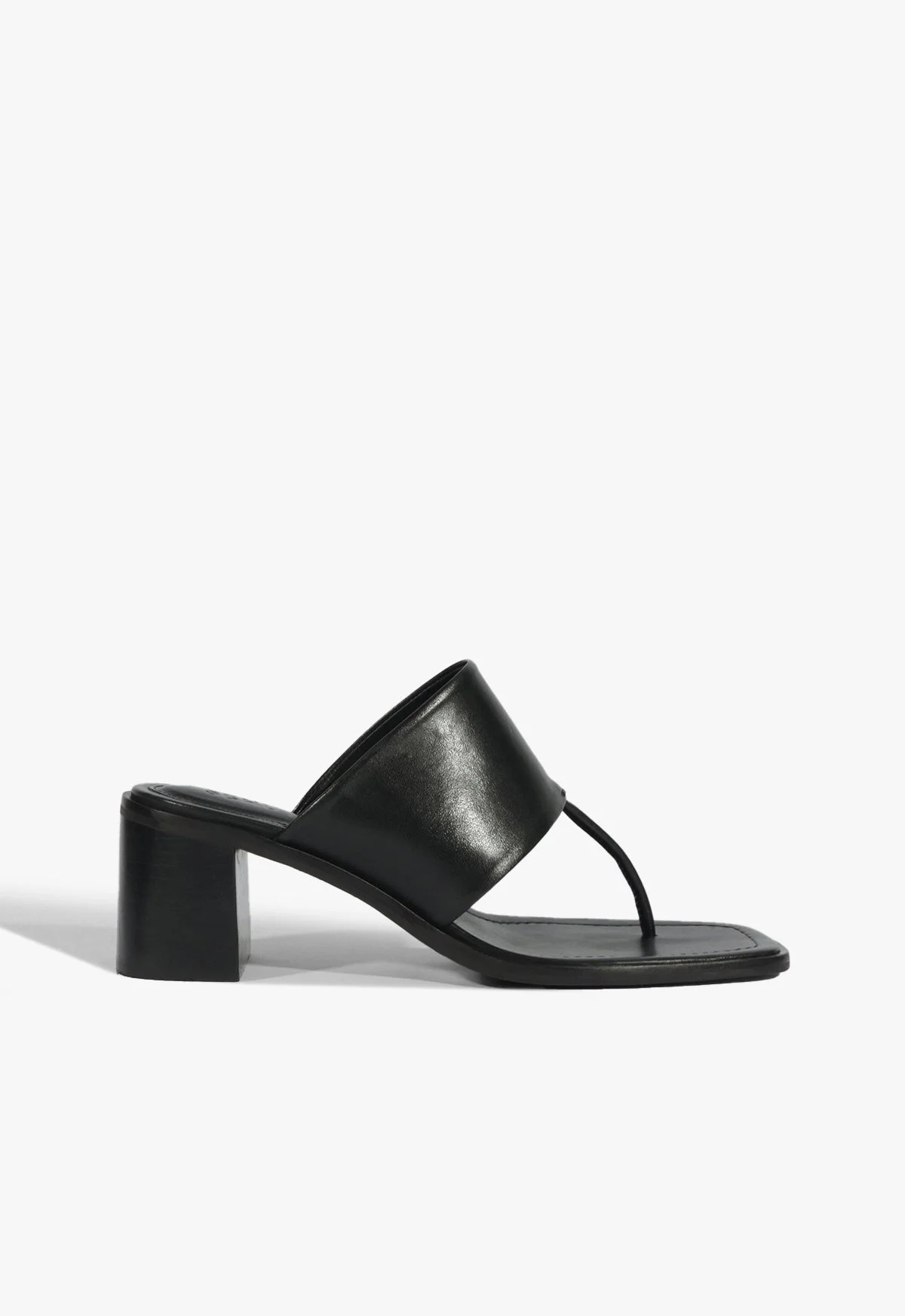 Martha Block Leather Sandal - 1