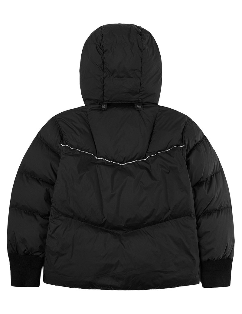 EVISU Seagull and Logo Embroidery Fashion Fit Down Jacket with Detachable Hood outlook