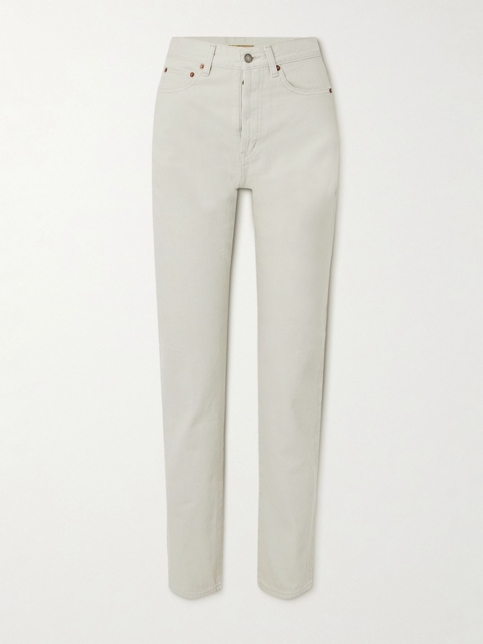 High-rise slim-leg jeans White - 1