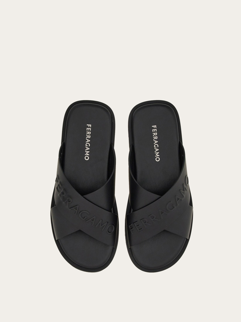 Sandal with crossover straps 2