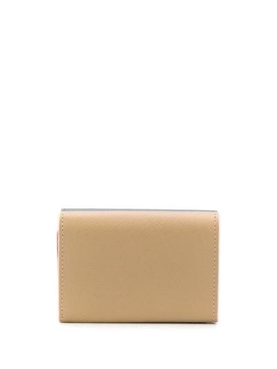 Marni colour block logo print tri-fold wallet outlook