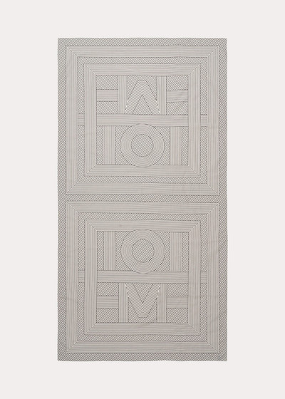 Totême Striped monogram cotton silk sarong creme outlook