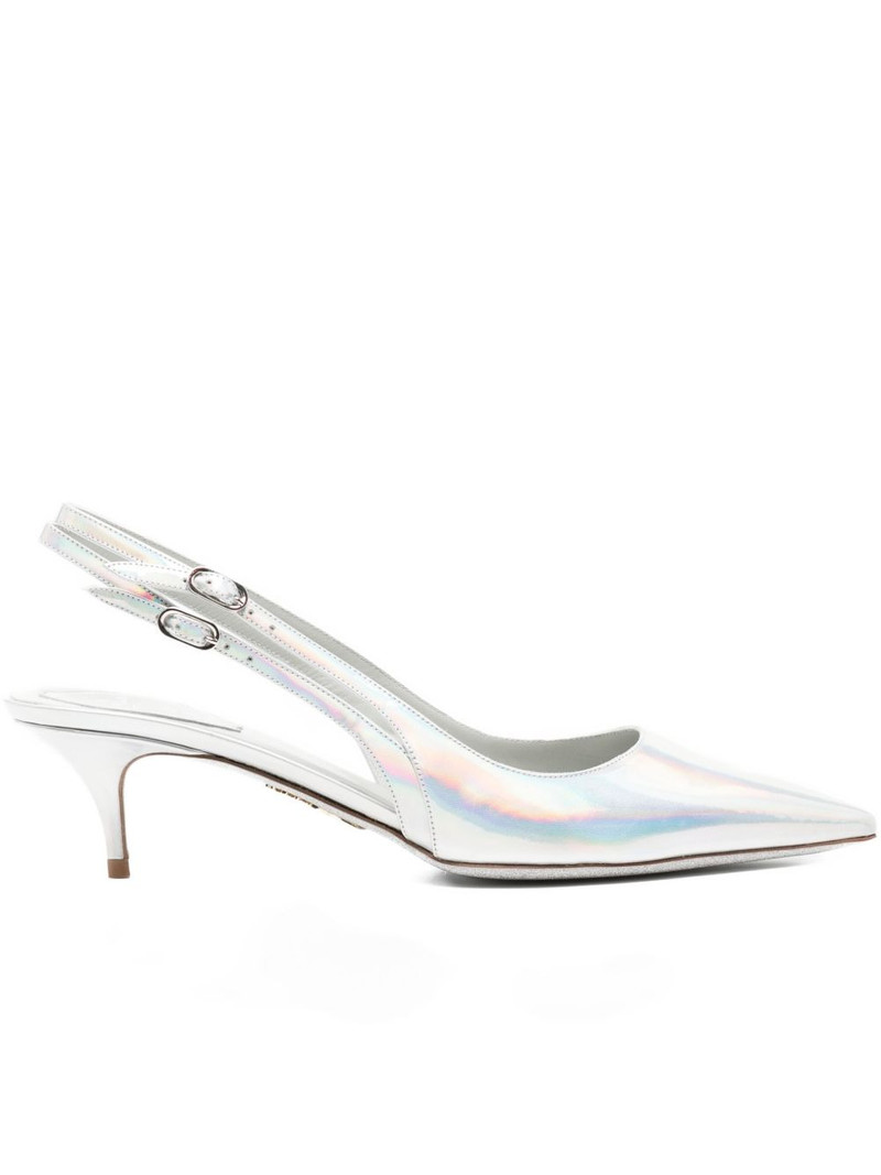 55mm iridescent slingback pumps 1