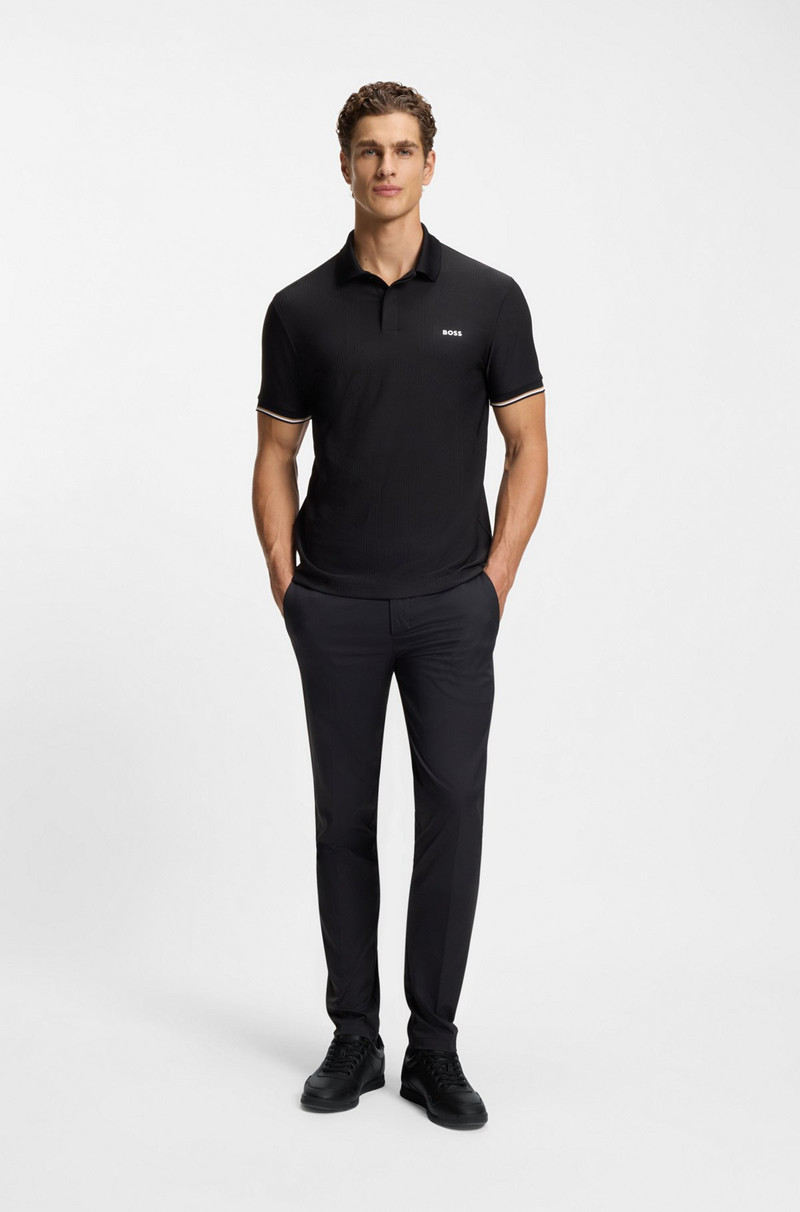 BOSS LEATHER TRAINERS WITH GOLD-TONE LOGO outlook