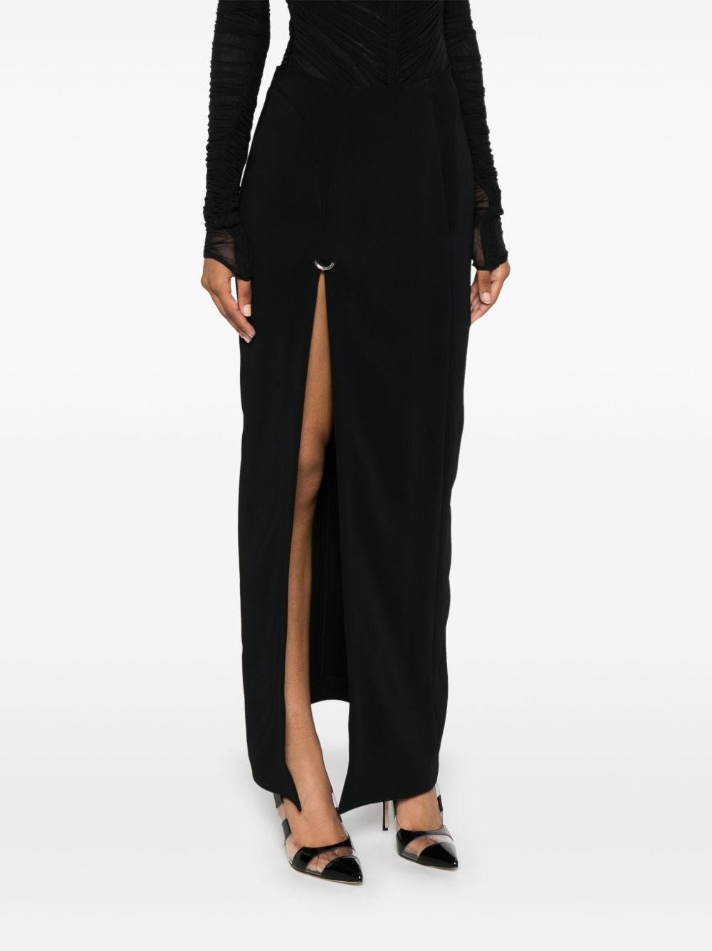 side-slit maxi skirt - 3