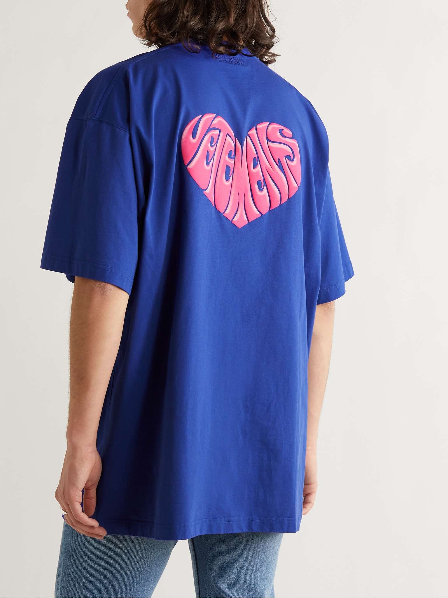 Oversized Logo-Embroidered Printed Cotton-Jersey T-Shirt - 4