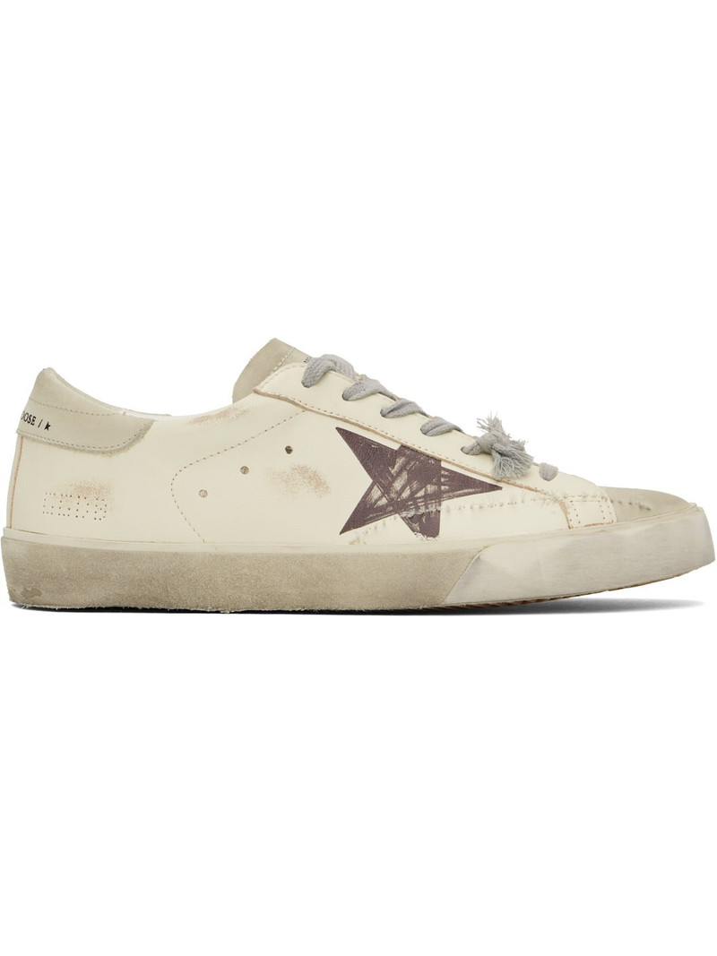 Off-White & Gray Super-Star Sneakers 1