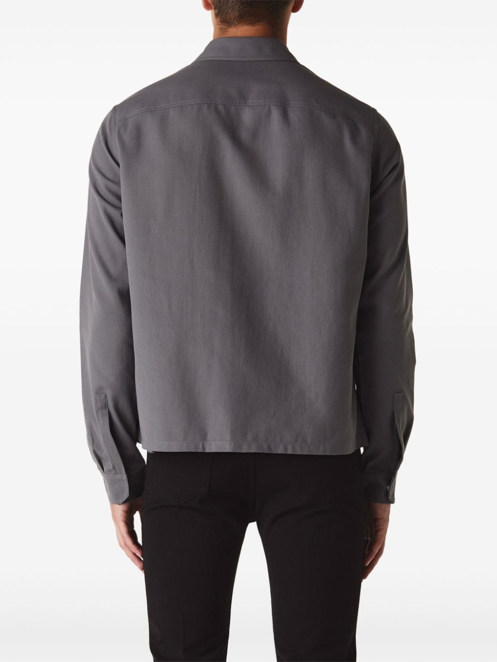 classic-collar twill shirt - 3