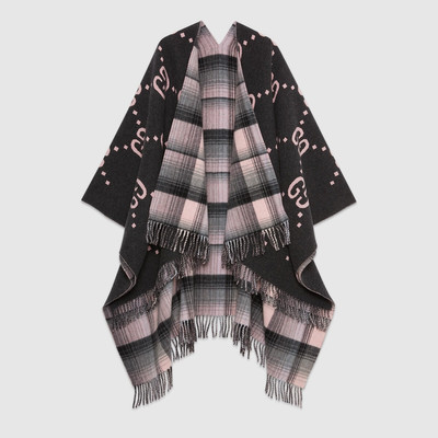GUCCI Reversible GG wool cape outlook