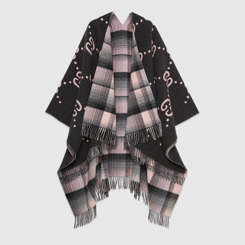 GUCCI Reversible GG wool cape outlook
