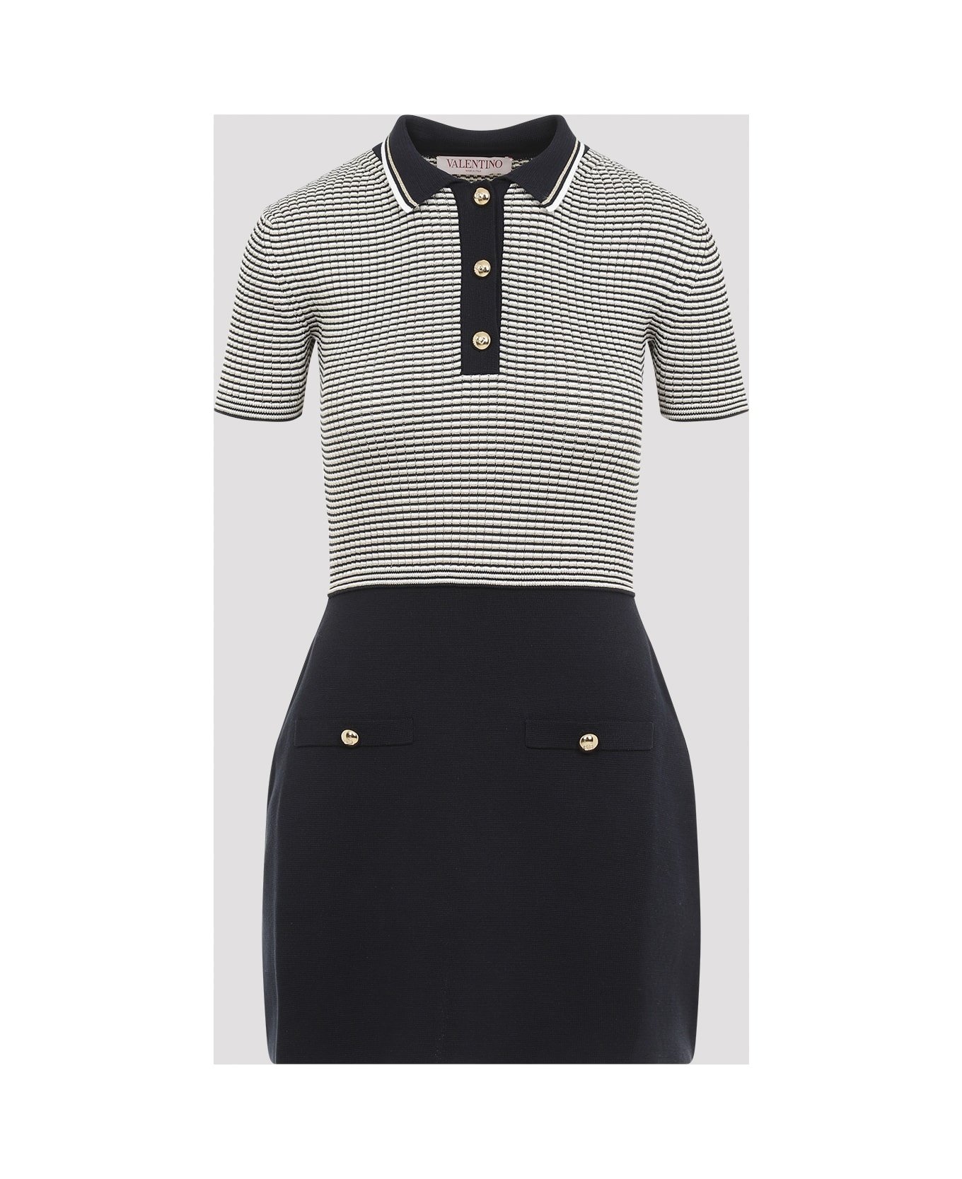 Black And Ivory Mini Dress - 3