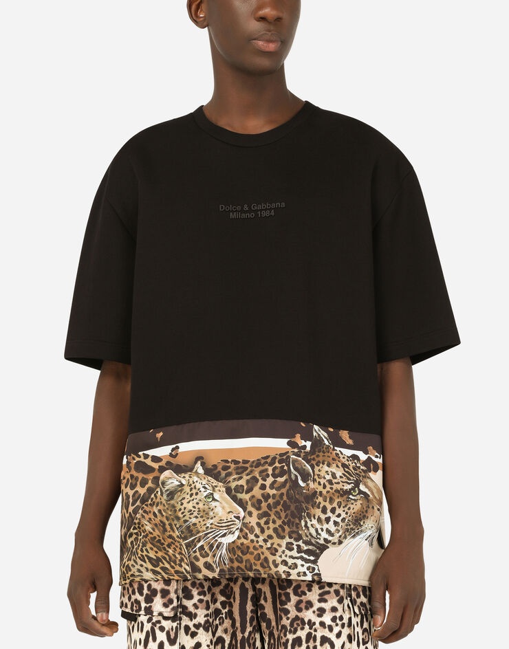 Leopard-print cotton T-shirt with patch - 4