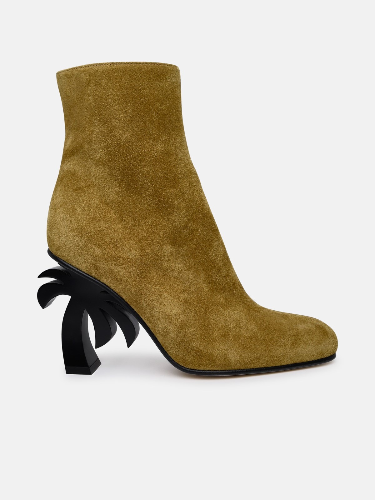 Beige suede ankle boots - 1