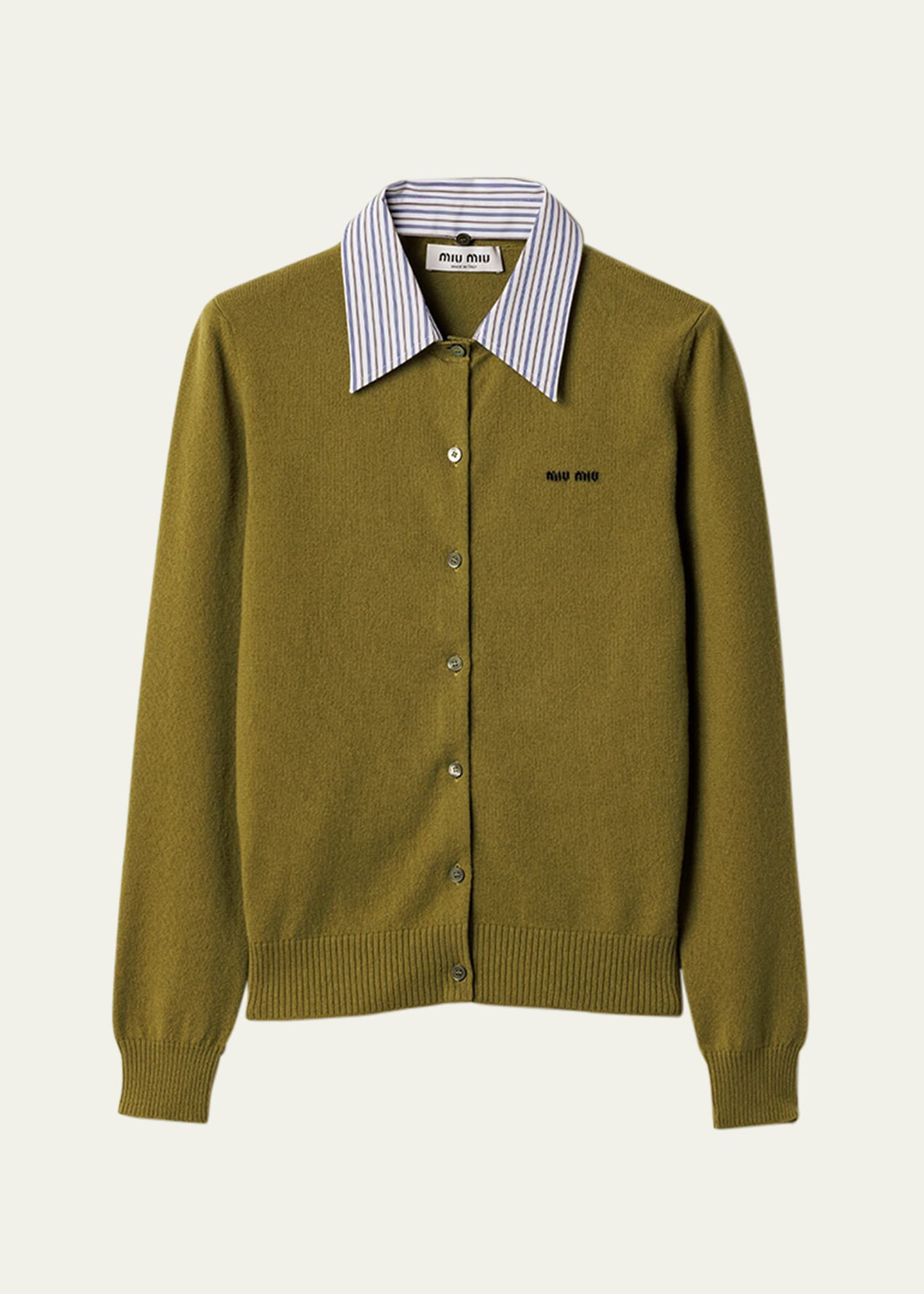 Collared Cashmere Cardigan - 1