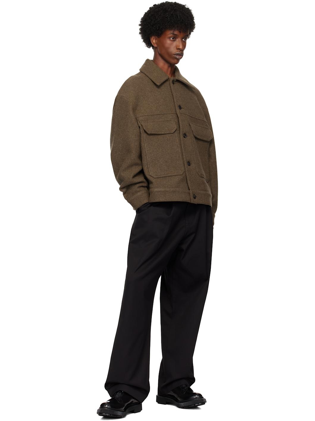 【lownn】 cashmere wool jacket Lownn Wool Workwear Jacket, Brown – Glasswing