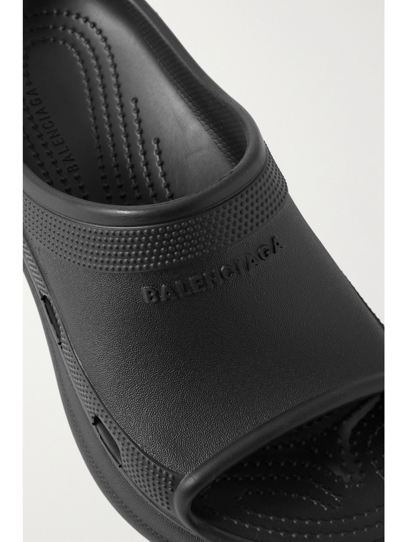 + Crocs Pool perforated rubber slides Black - 4