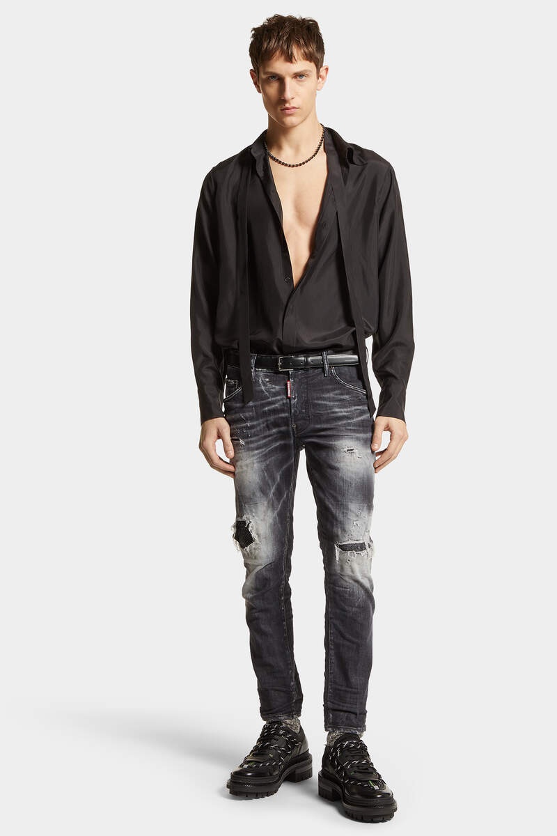 ★Dsquared2★BLACK JET SET WASH SKATER JEANS★ DSQUARED2 BLACK JET SET WASH SKATER JEANS | REVERSIBLE